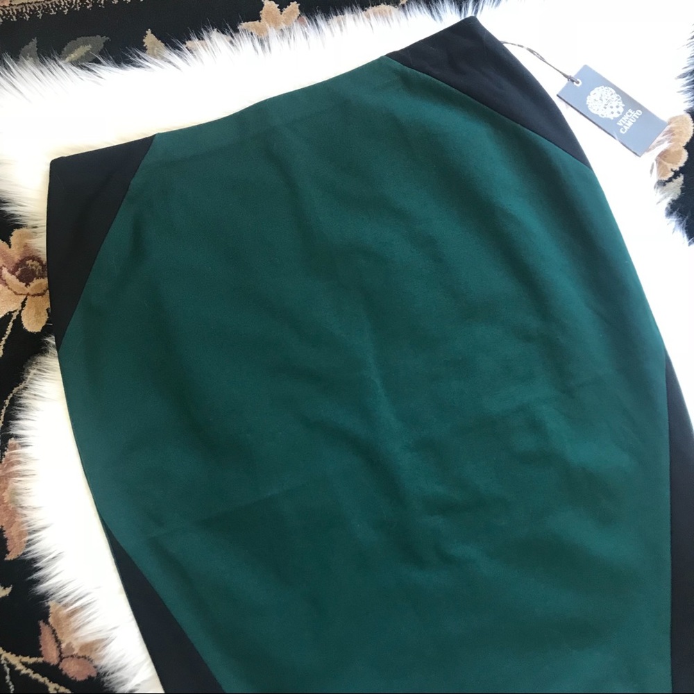 Vince Camuto Green and Black Pencil Skirt Size M - Picture 3 of 7